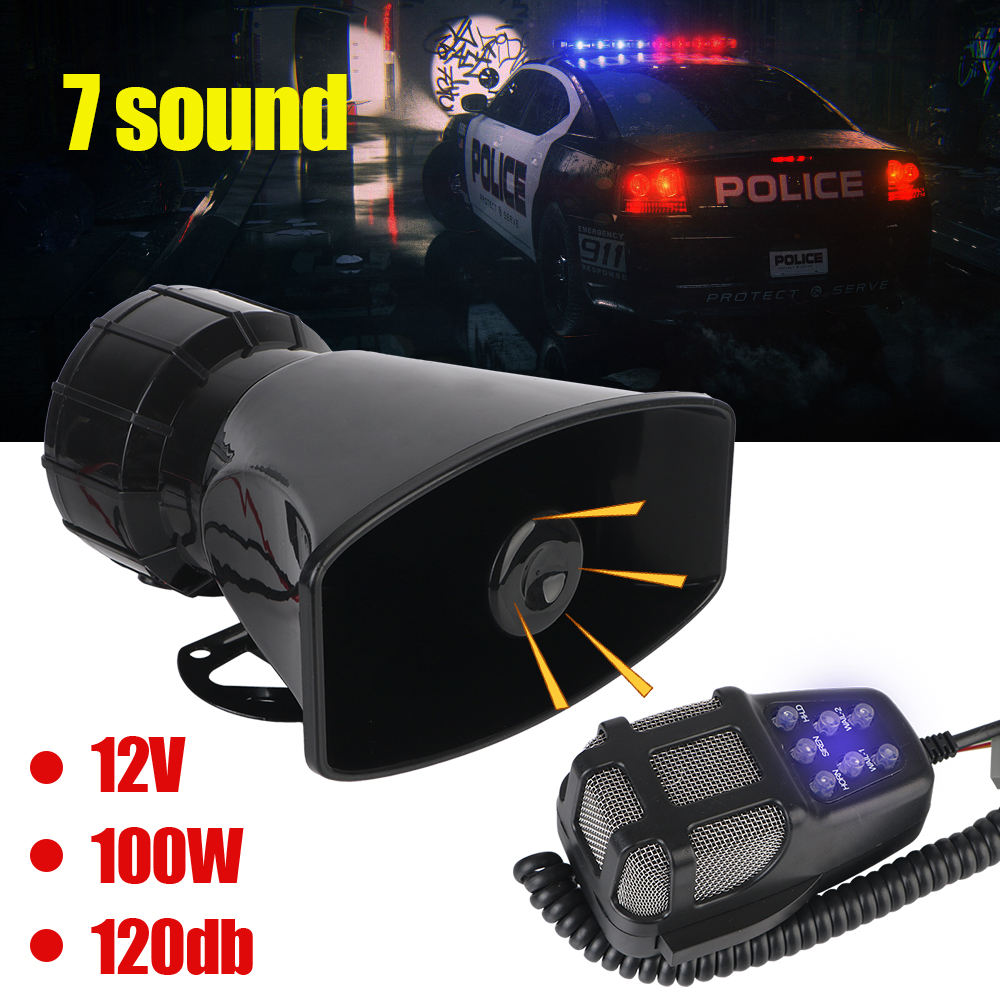 Home Security Police - Car Warning Alarm Megaphone Button backlight