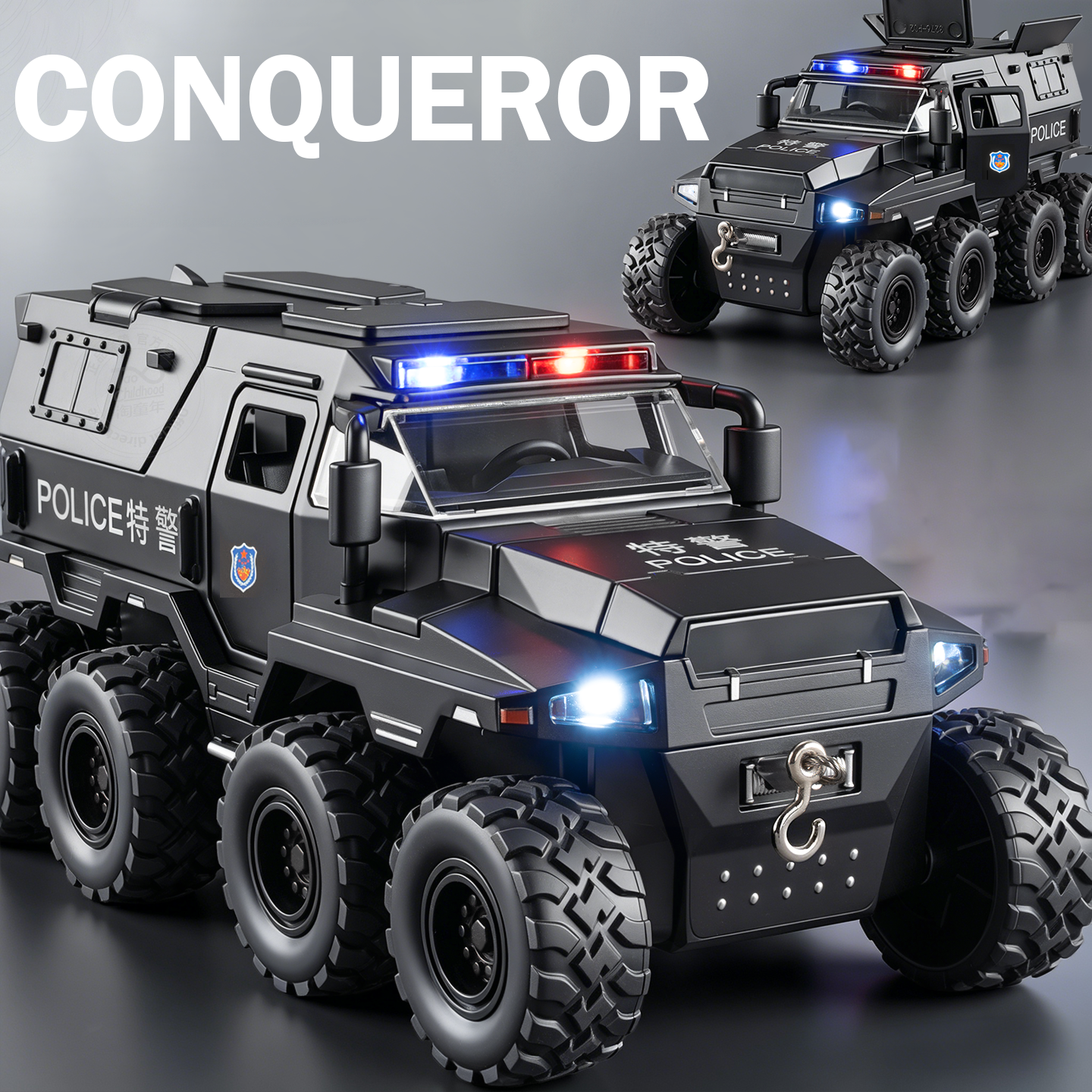 Home Security Police - 1:32 Conqueror SWAT Police Car Model