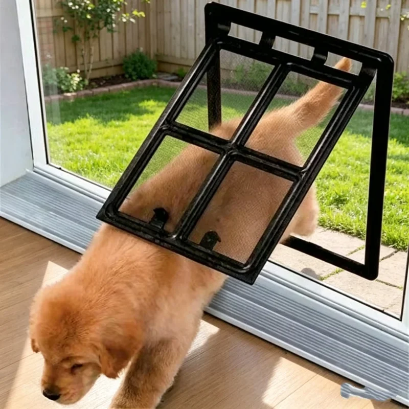 Home Security Brand - Pet Screen Door Lockable Plastic Mosquito