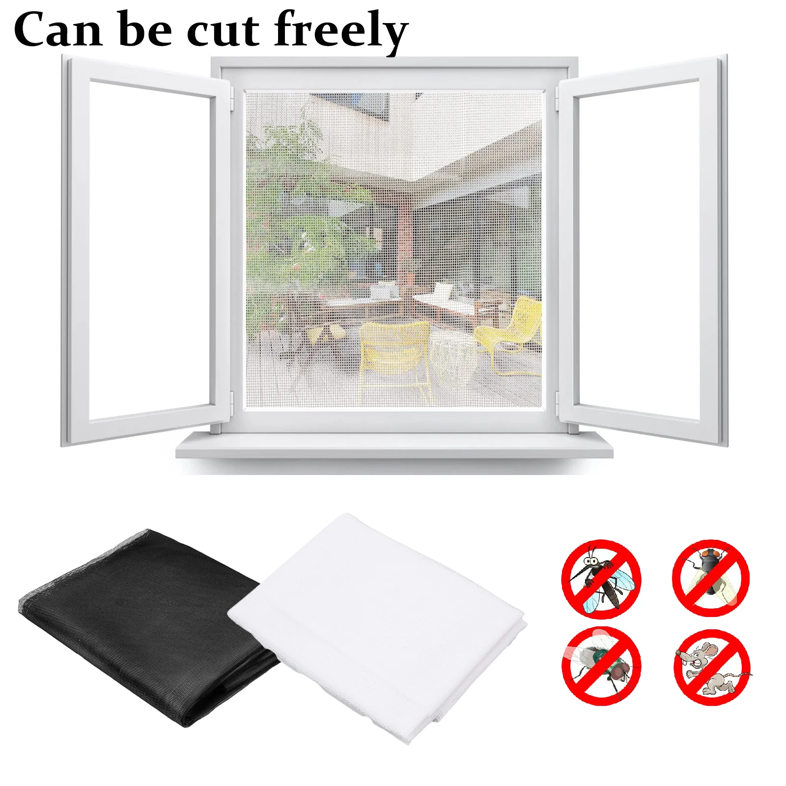 Home Security Door Reinforcement Lock - Anti Mosquito Screen Net Adjustable Flexible