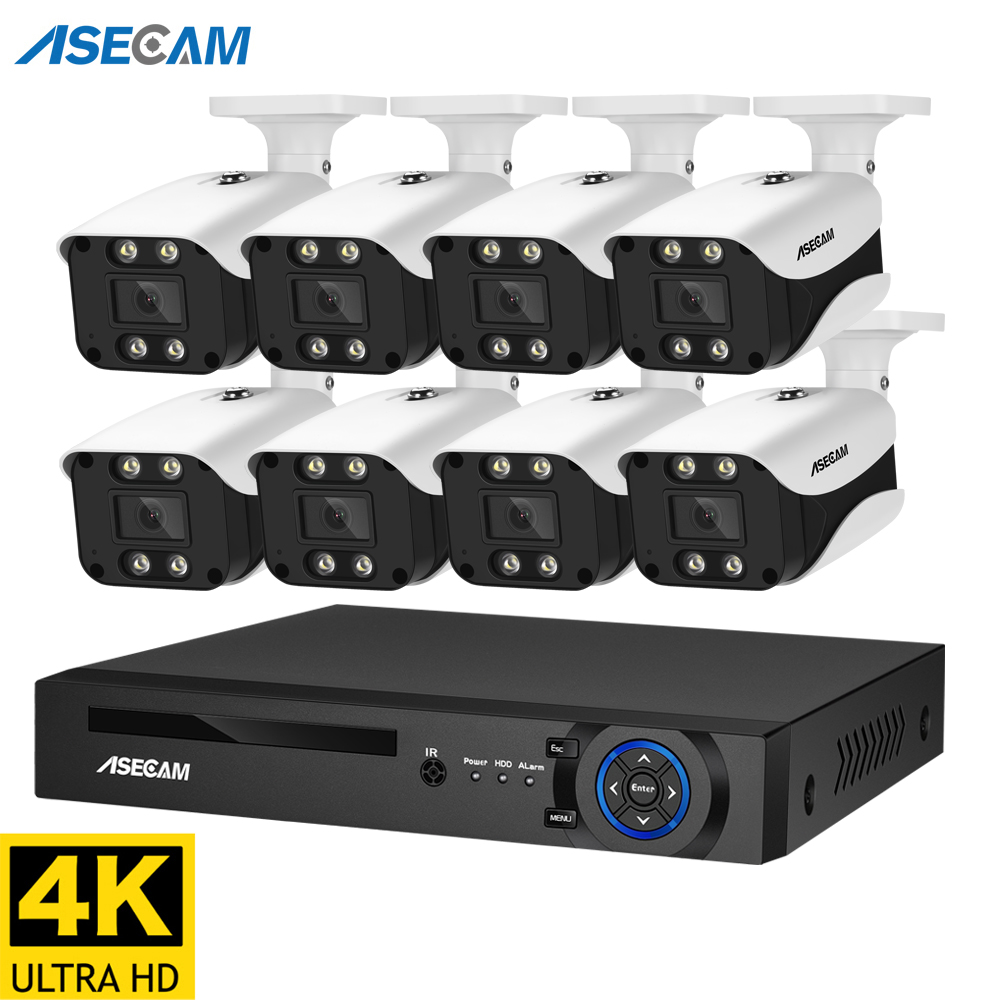 Ip Camera Outdoor 4K - 8MP Security Camera System 4K POE