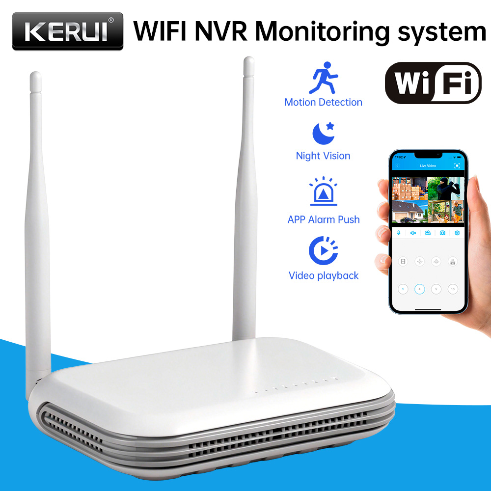 Home Security Brand - KERUI Mini Network WIFI 8CH NVR