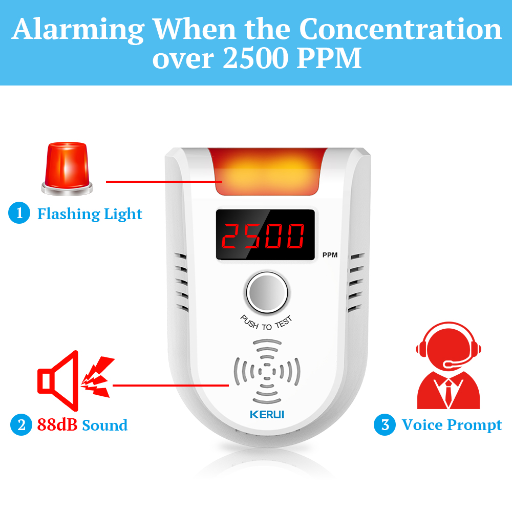 KERUI GD13 LPG GAS Detector Al - Home Security Equipment 评论和价格