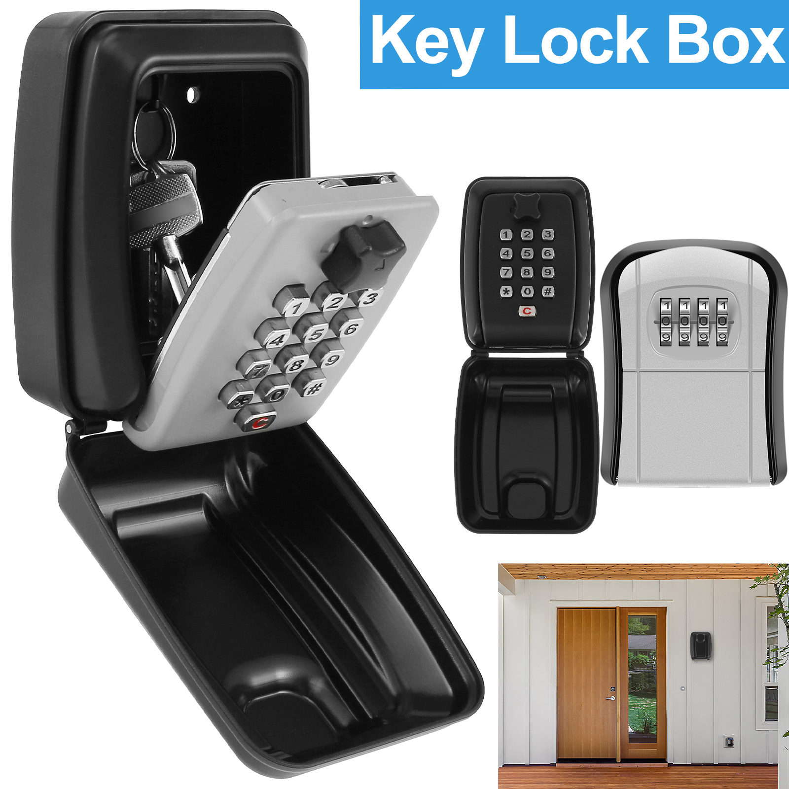 Key Lock Box Wall-Mount Secret - Home Security Brand 评论和价格