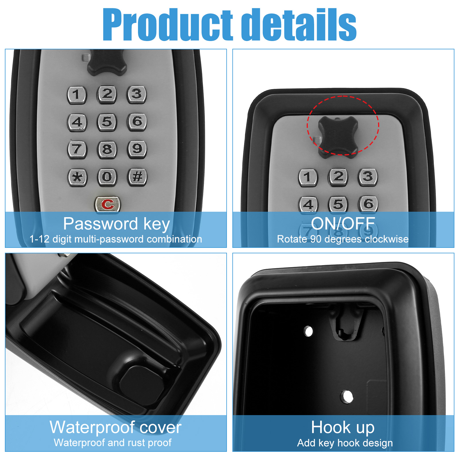 Key Lock Box Wall-Mount Secret - Home Security Brand 评论和价格