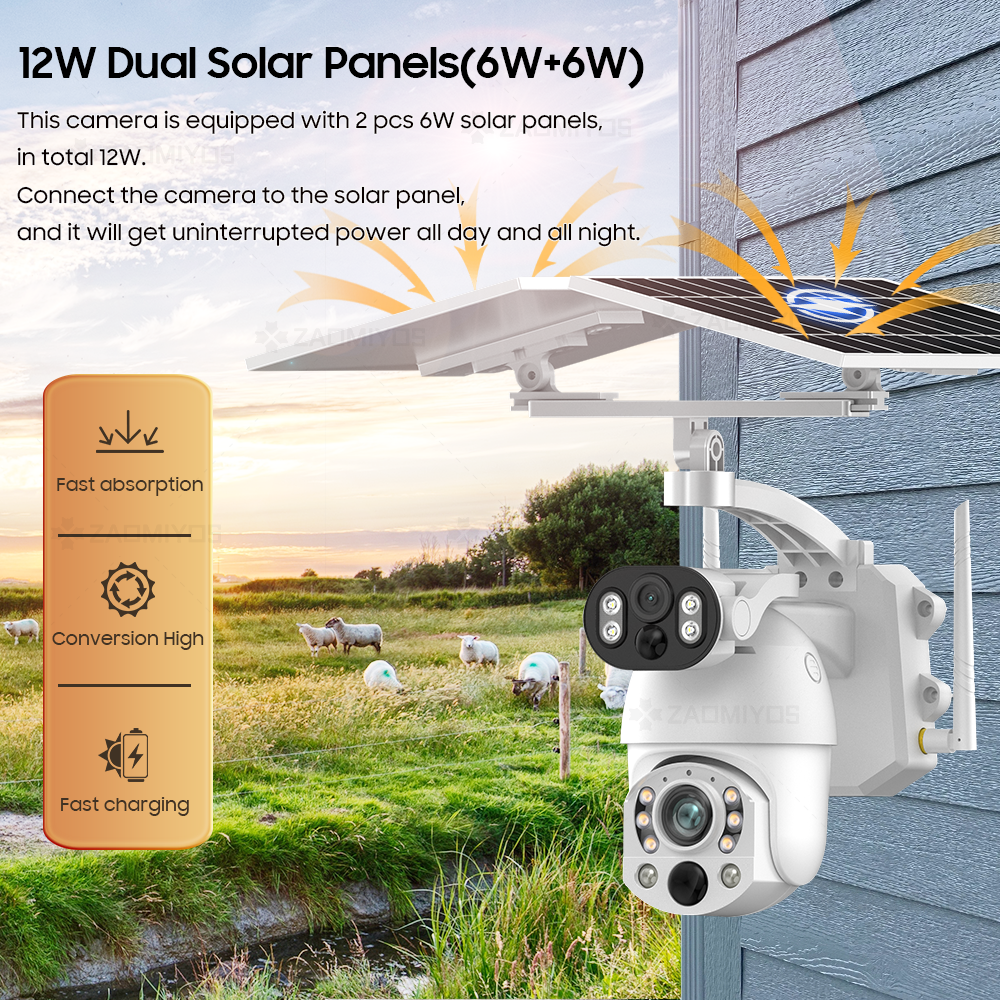 4K 4G Solar Camera 50X Optical - Ip Camera Outdoor 4K 评论和价格