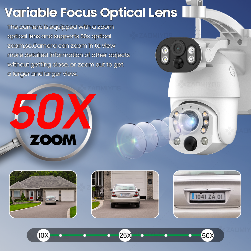4K 4G Solar Camera 50X Optical - Ip Camera Outdoor 4K 评论和价格