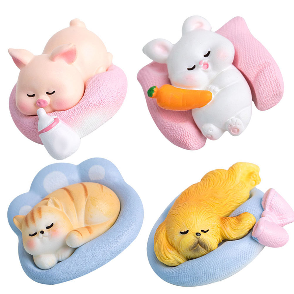 4Pcs Cute Animal Statues Resin - Home Yard Security 评论和价格