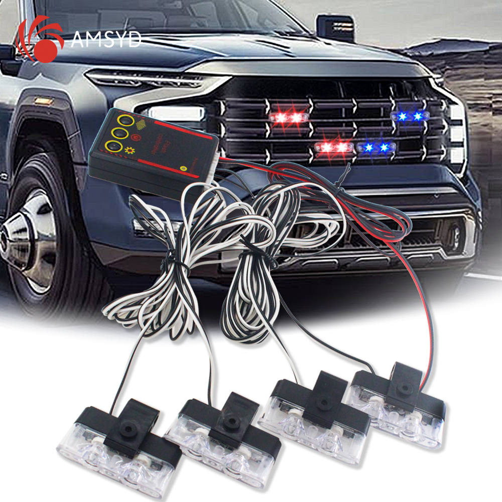 4 In 1 Red Blue Emergency Stro - Home Security Police 评论和价格