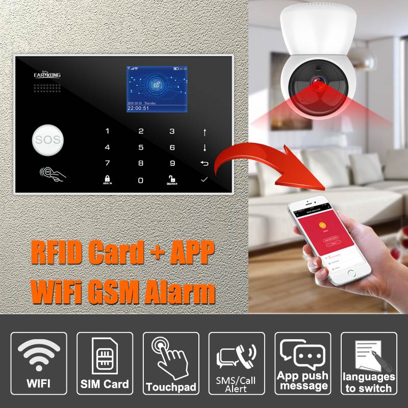 Wifi GSM Alarm System 433MHz H - Home Security Number 评论和价格