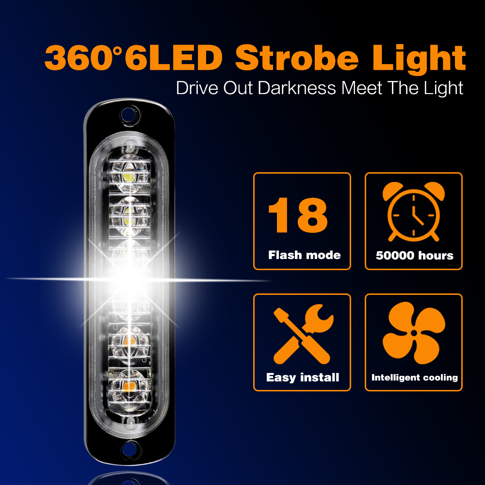 1X 6 Led Car Strobe Warning Li - Home Security Police 评论和价格