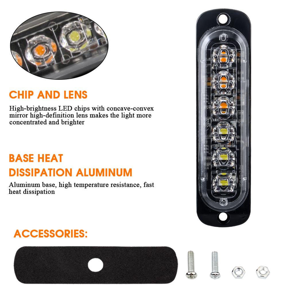 1X 6 Led Car Strobe Warning Li - Home Security Police 评论和价格