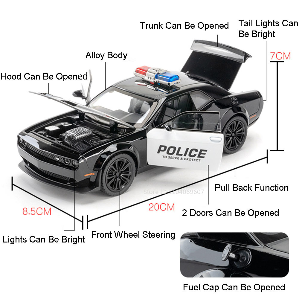 1:22 Challenger SRT Police Car - Home Security Police 评论和价格