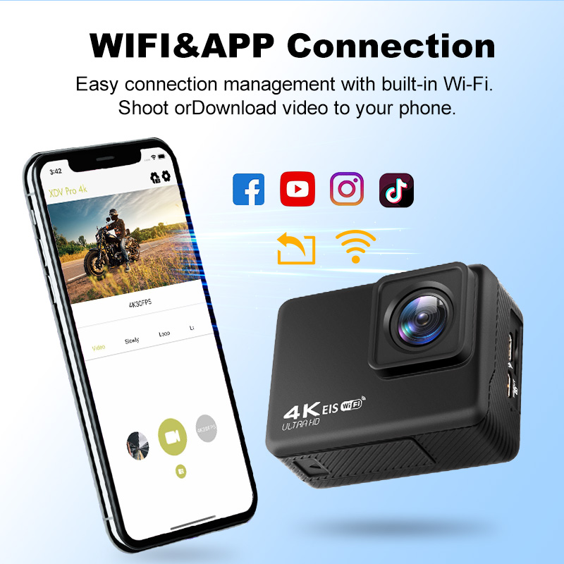 4K/60fps Action Camer  24MP Wi - Ip Camera Outdoor 4K 评论和价格
