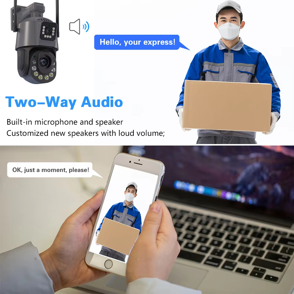 6MP Dual Lens WiFi PTZ Securit - Home Yard Security 评论和价格