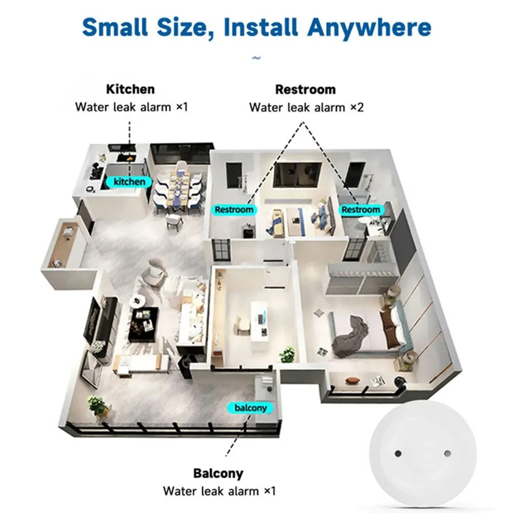 Zigbee3.0 Smart Water Leak Sen - Home Security Home Assistant 评论和价格