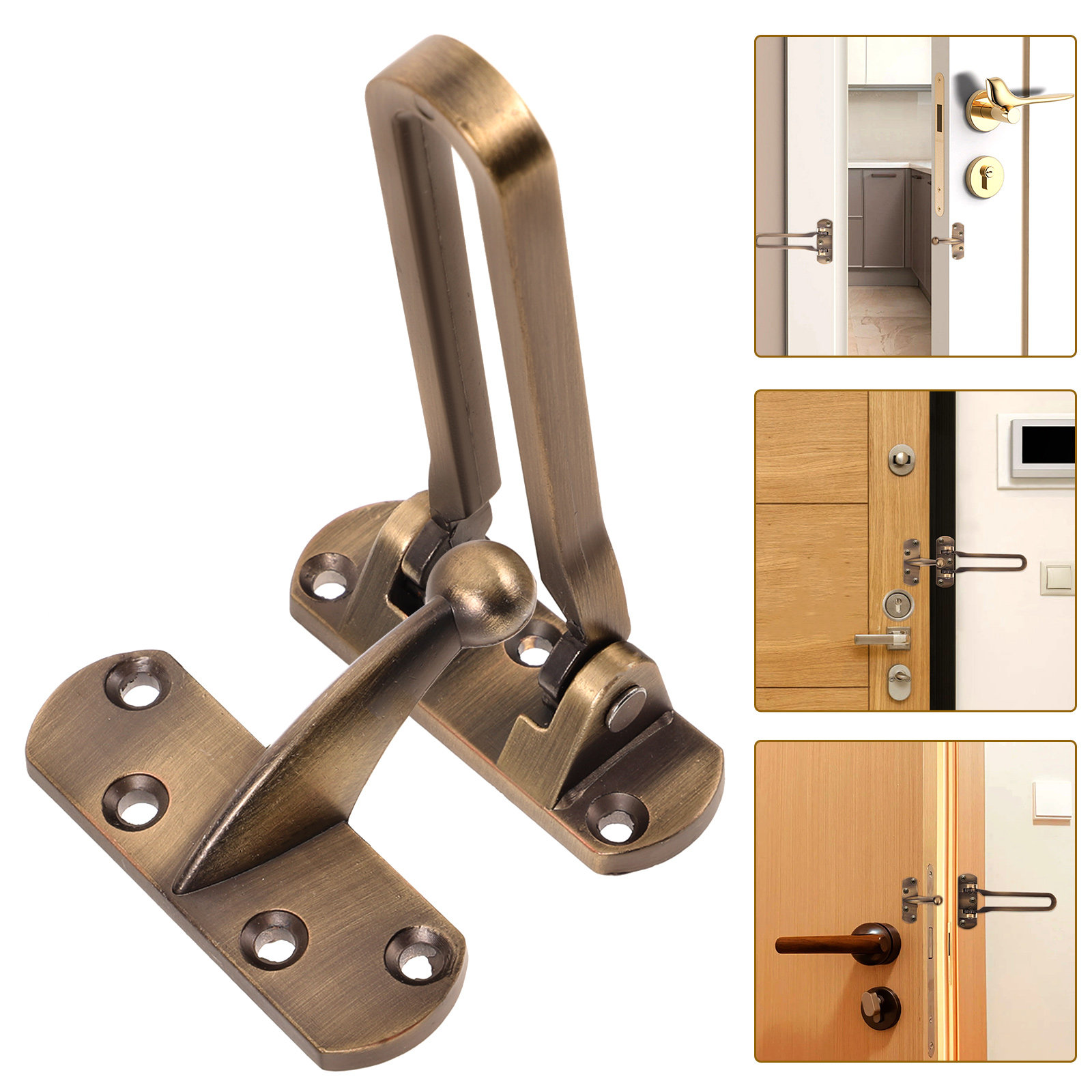 Security Door Latch Metal Rein - Home Security Door Reinforcement Lock 评论和价格