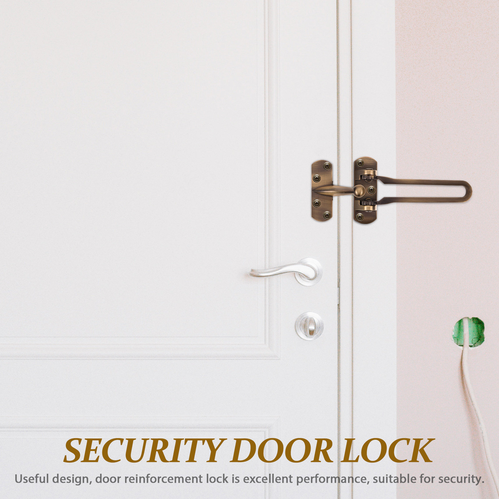 Security Door Latch Metal Rein - Home Security Door Reinforcement Lock 评论和价格