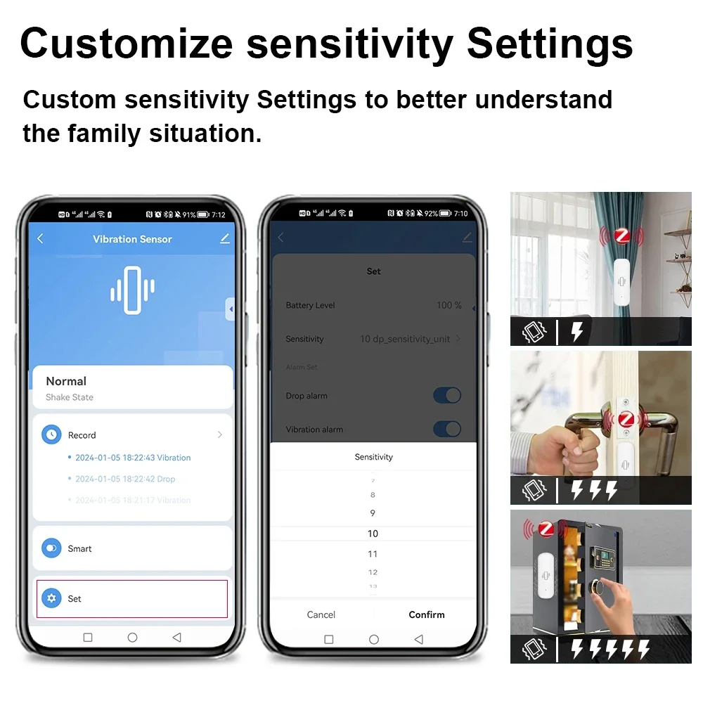 Smart ZigBee Vibration Sensor  - Home Security Technology 评论和价格