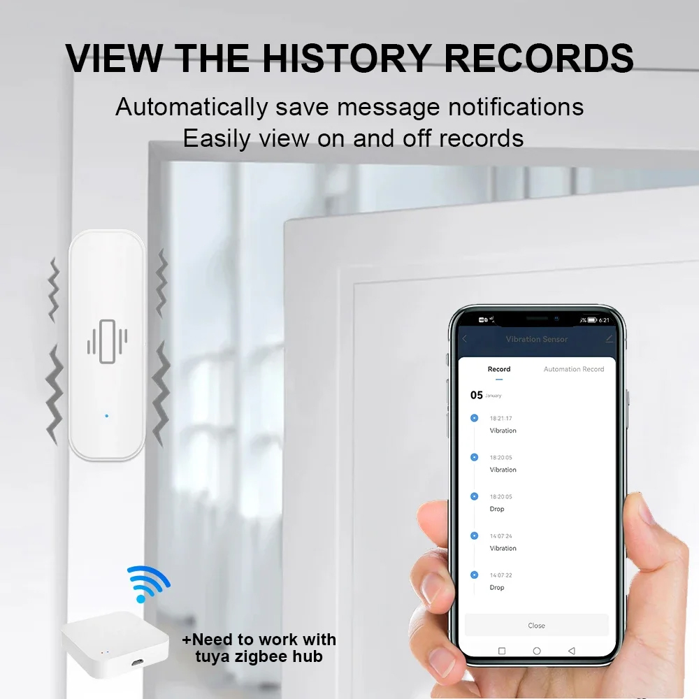 Smart ZigBee Vibration Sensor  - Home Security Technology 评论和价格