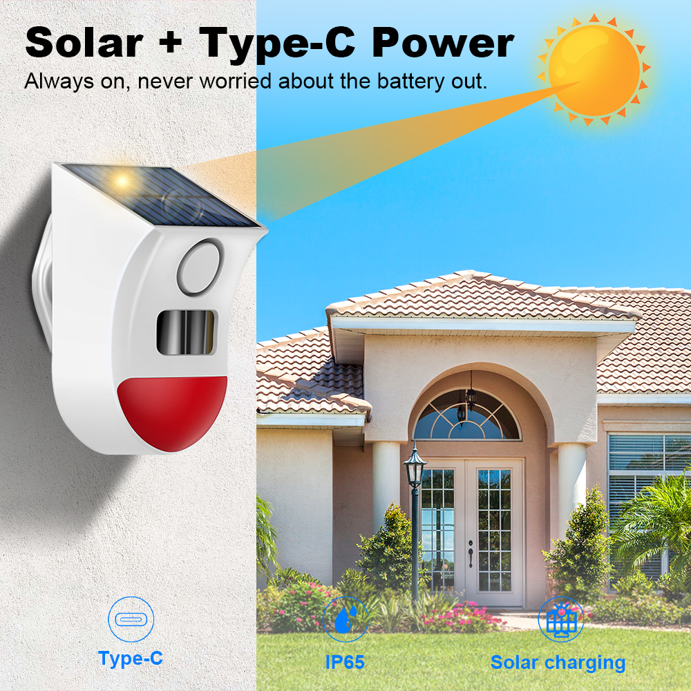 Tuya Zigbee Solar Siren Alarm  - Home Security Equipment 评论和价格