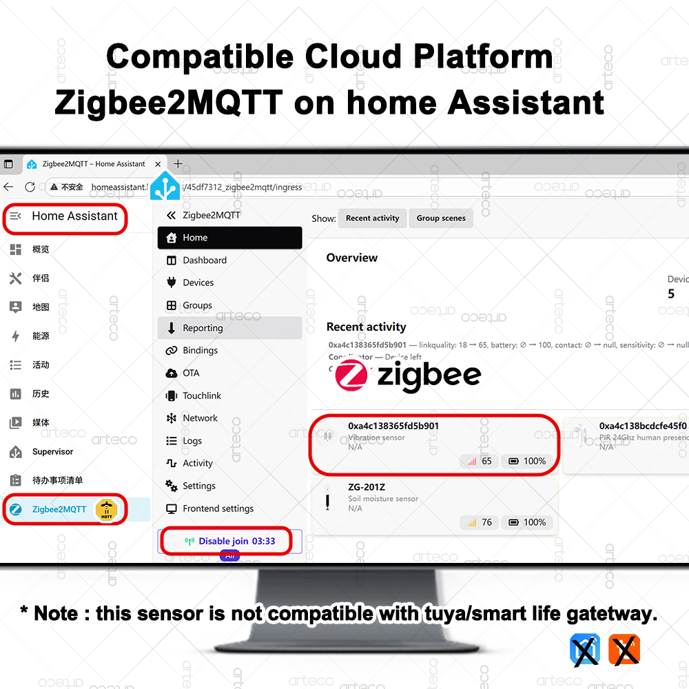 ZigBee Smart Vibration Sensor  - Home Security Home Assistant 评论和价格