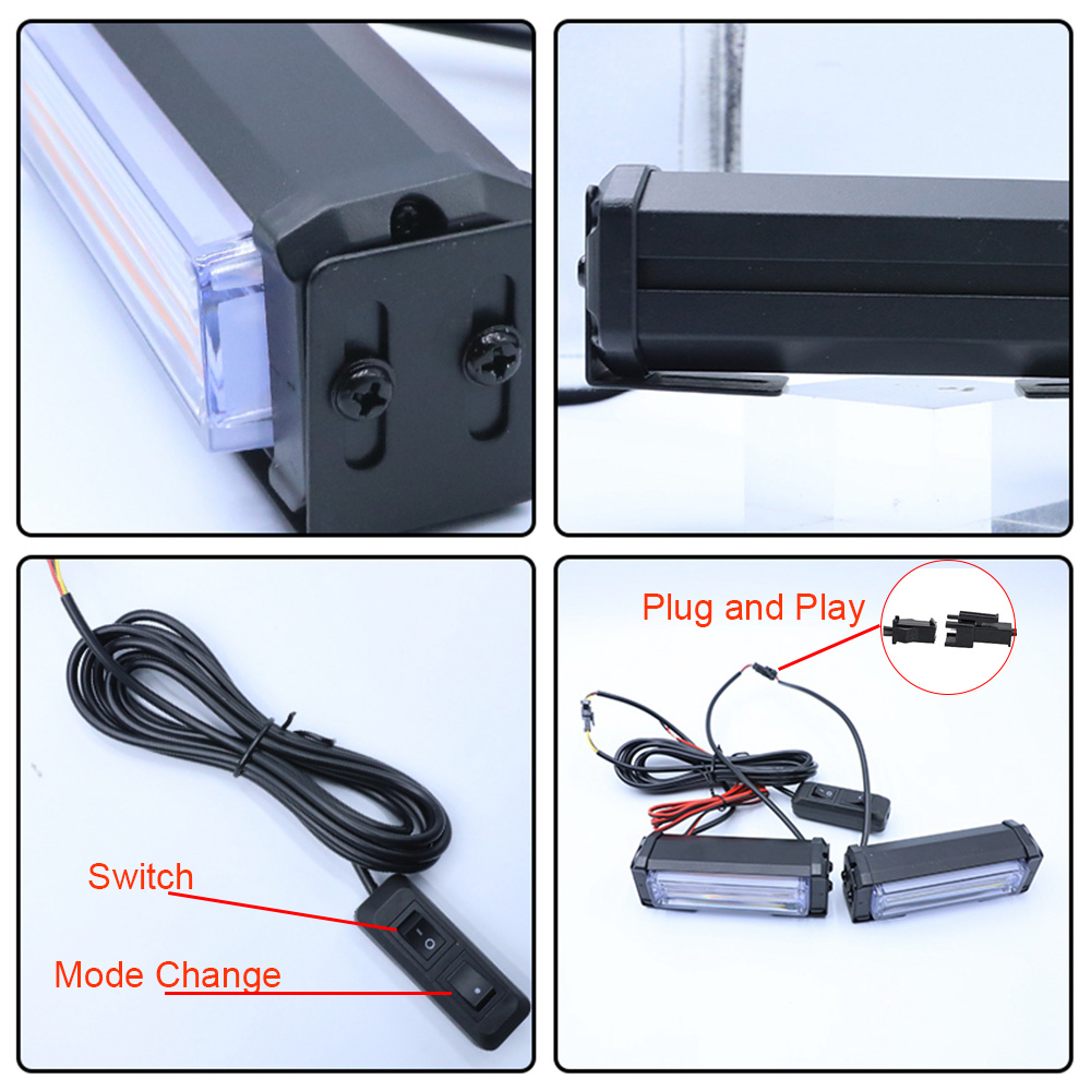 2 in 1 COB Grille Strobe Light - Home Security Police 评论和价格