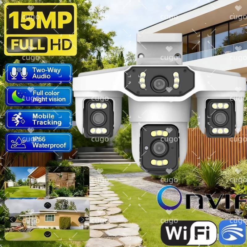 15MP 8K Wifi IP Camera Three L - Home Security Police 评论和价格