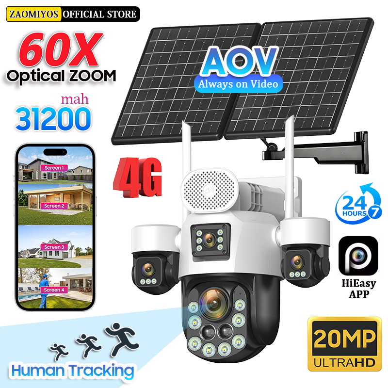 4 Lens Outdoor 360° Surveillan - Home Security And Cctv 评论和价格