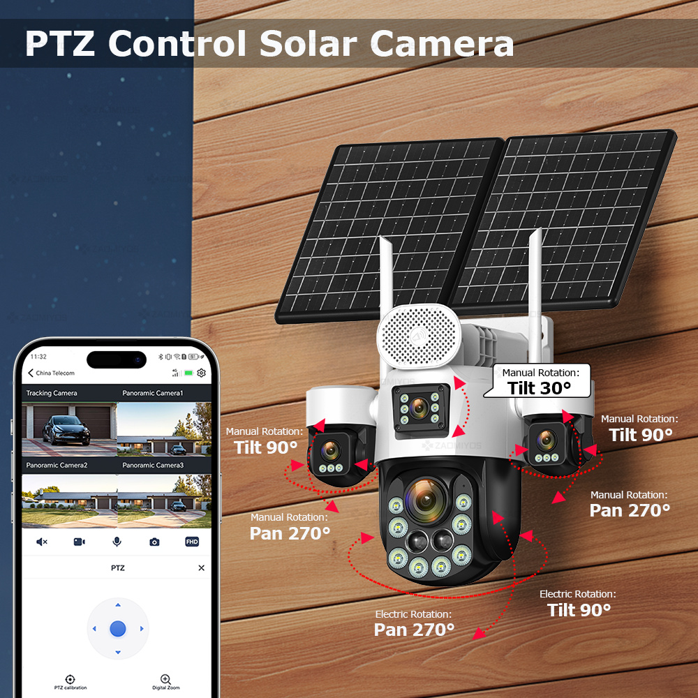 4 Lens Outdoor 360° Surveillan - Home Security And Cctv 评论和价格