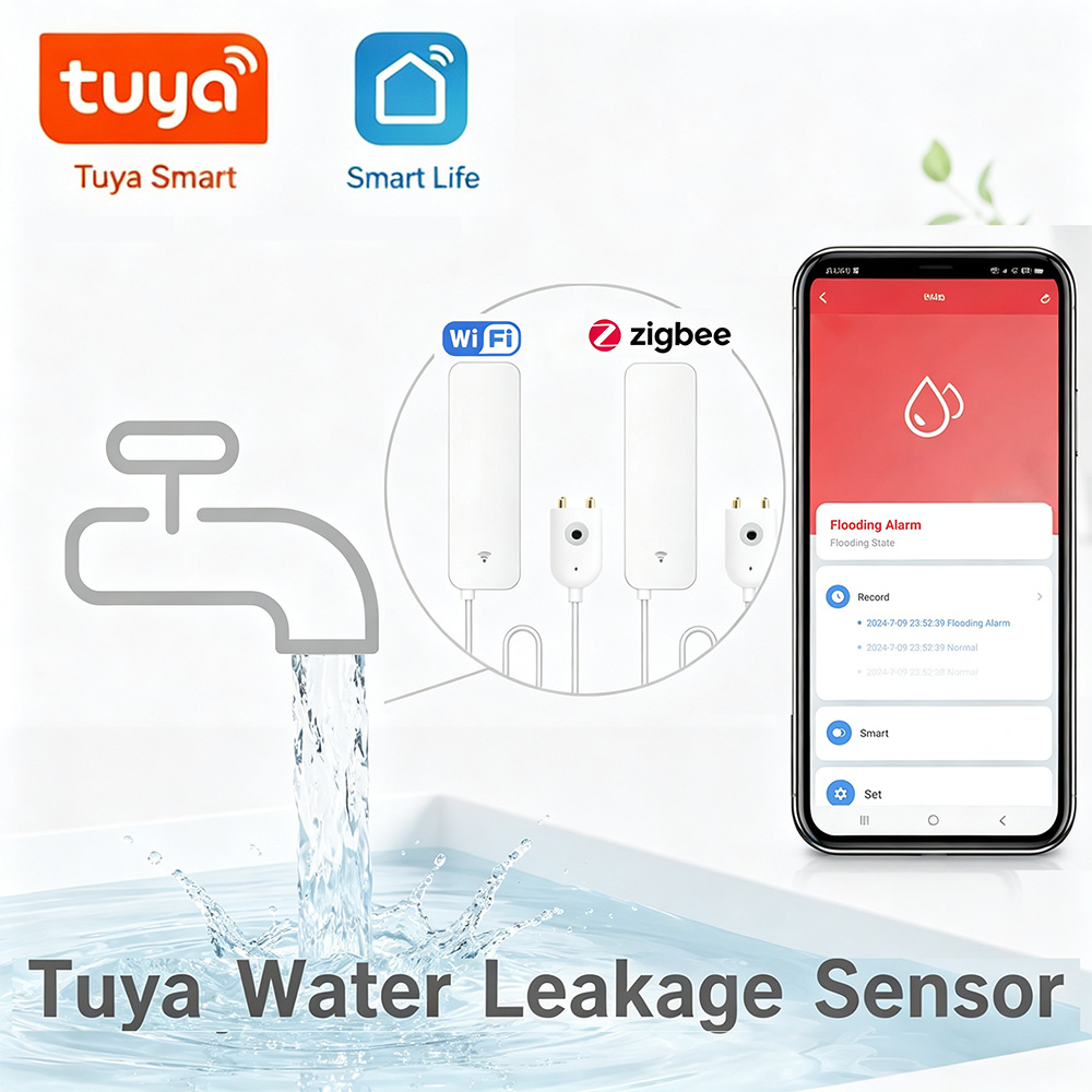 ZigBee WiFi Water Leak Sensor  - Home Security Technology 评论和价格