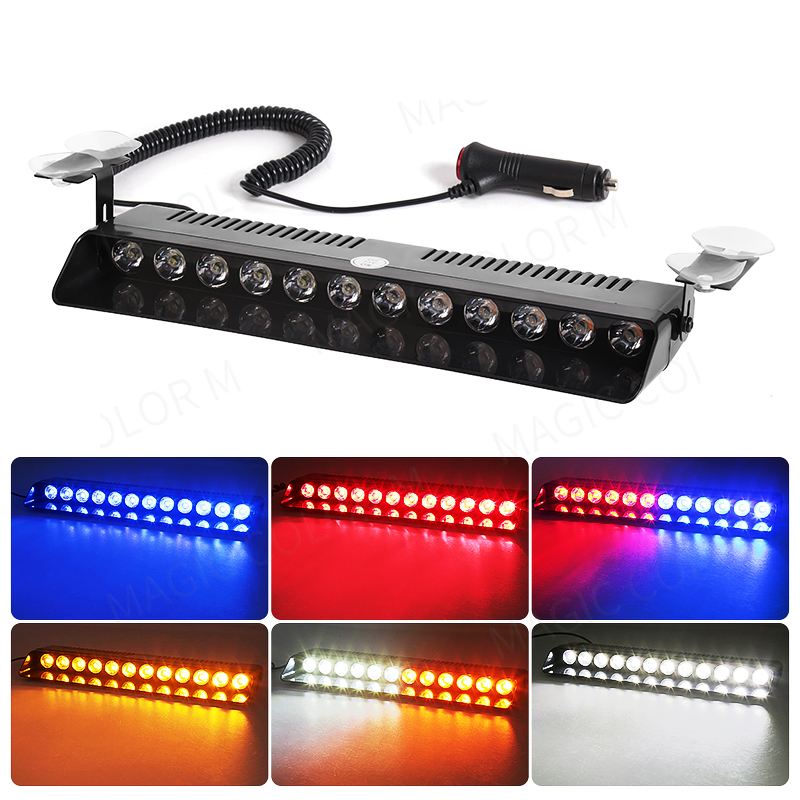 12 LED Car Strobe Light Flash  - Home Security Police 评论和价格