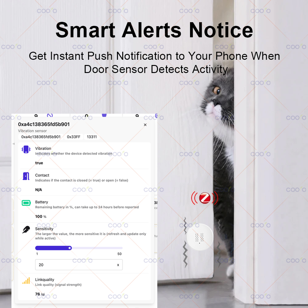 ZigBee 3.0 Vibration Sensor Re - Home Security Home Assistant 评论和价格