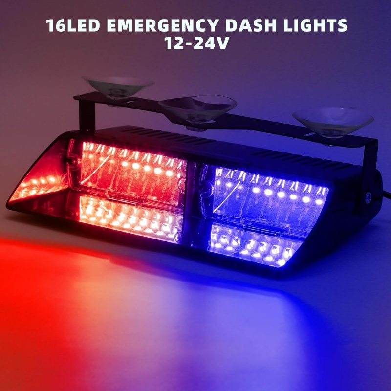 16LED Car LED Strobe Lamp 18 M - Home Security Police 评论和价格