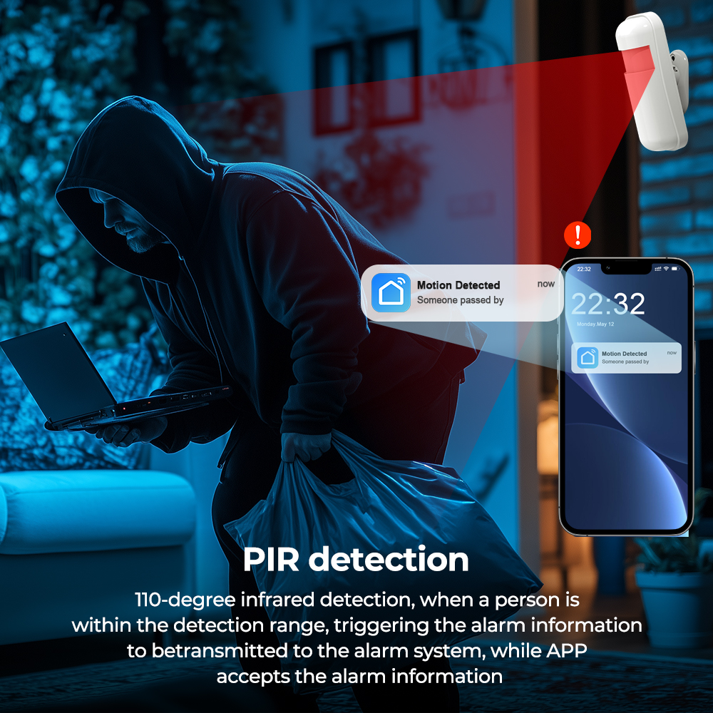 433MHZ PIR Sensor Home Alarm M - Home Security Equipment 评论和价格