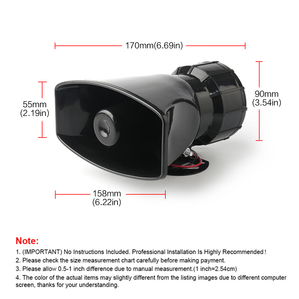 12V Speaker 130dB Wireless Ele - Home Security Police 评论和价格
