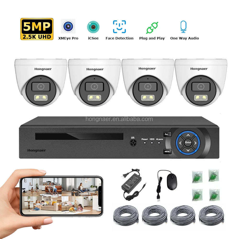 2026 Hongnaer 4MP 5MP 8MP 4CH  - Home Security Cameras Wireless 评论和价格