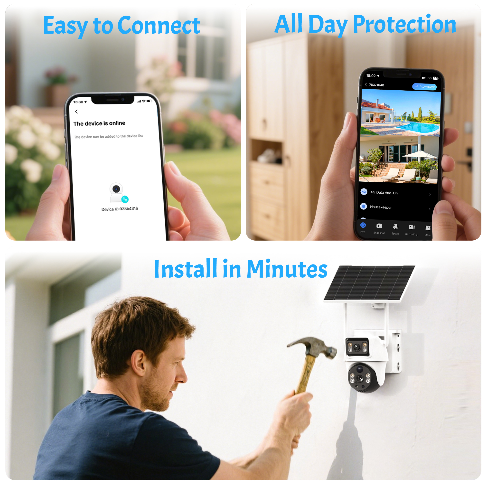 XIAOVV 8MP Solar Camera 4G SIM - Ip Camera Outdoor 4K 评论和价格