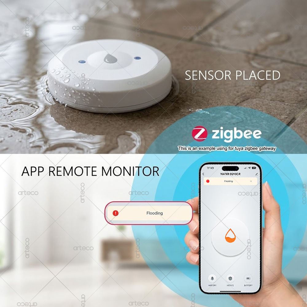 Zigbee Water Leak Sensor Flood - Home Security Home Assistant 评论和价格