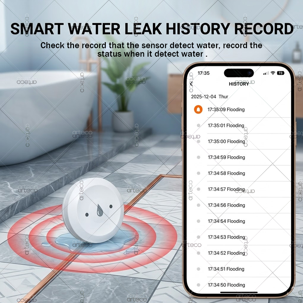 Zigbee Water Leak Sensor Flood - Home Security Home Assistant 评论和价格