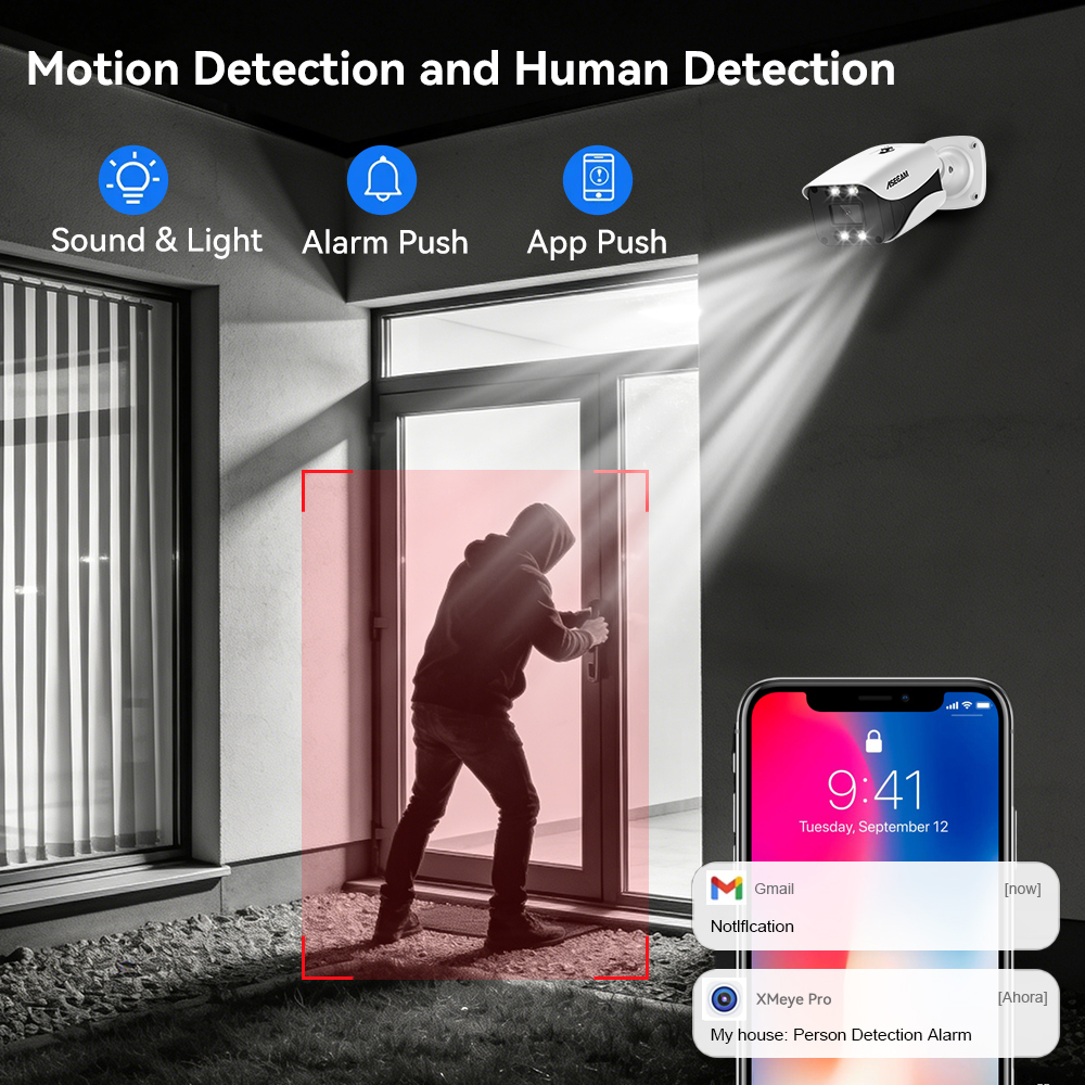 8MP Security Camera System 4K  - Ip Camera Outdoor 4K 评论和价格