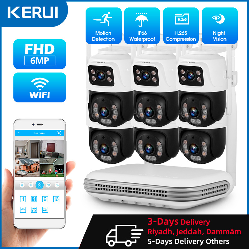 KERUI Waterproof 6MP HD Wirele - Home Security Cameras Wireless 评论和价格