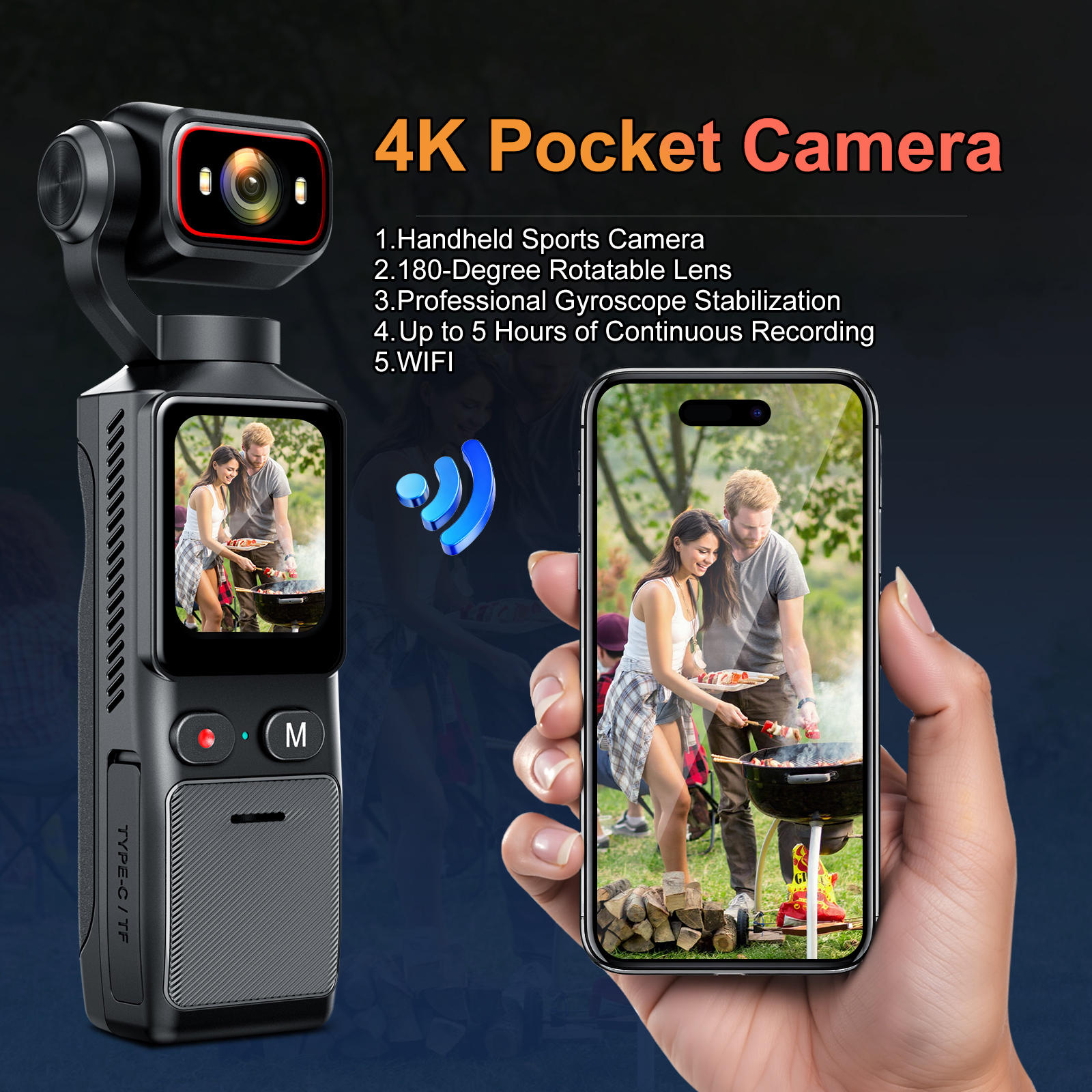 4K Action Camera WiFi 1.69 Inc - Ip Camera Outdoor 4K 评论和价格