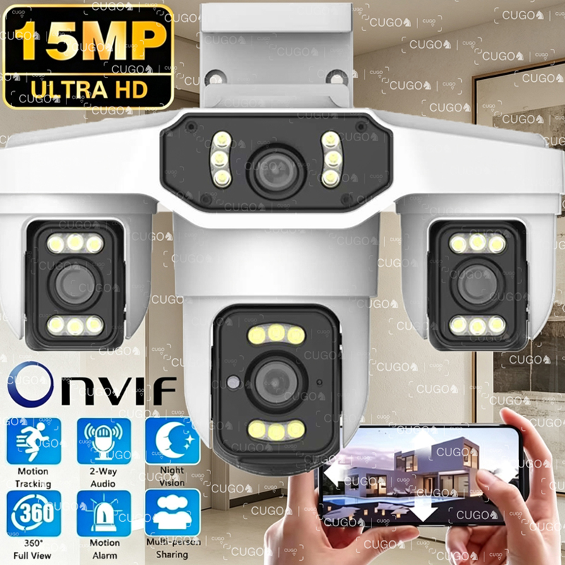 Yoosee 15MP 8K IP Camera Three - Home Security Police 评论和价格