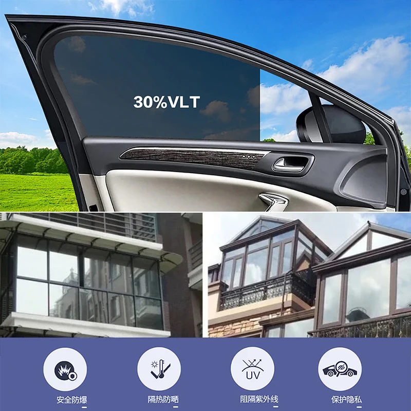 50cmx3m Car Window Privacy Tin - Home Security For Windows 评论和价格