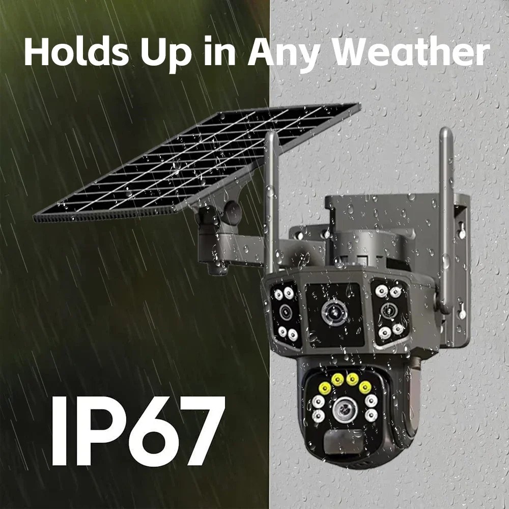 WIFI 4G SIM Solar Camera V380, - Ip Camera Outdoor 4K 评论和价格
