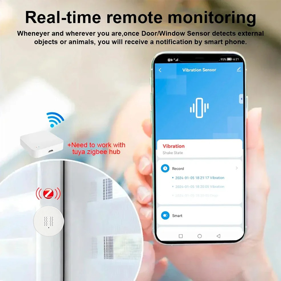 Tuya ZigBee Smart Vibration &  - Home Security Equipment 评论和价格