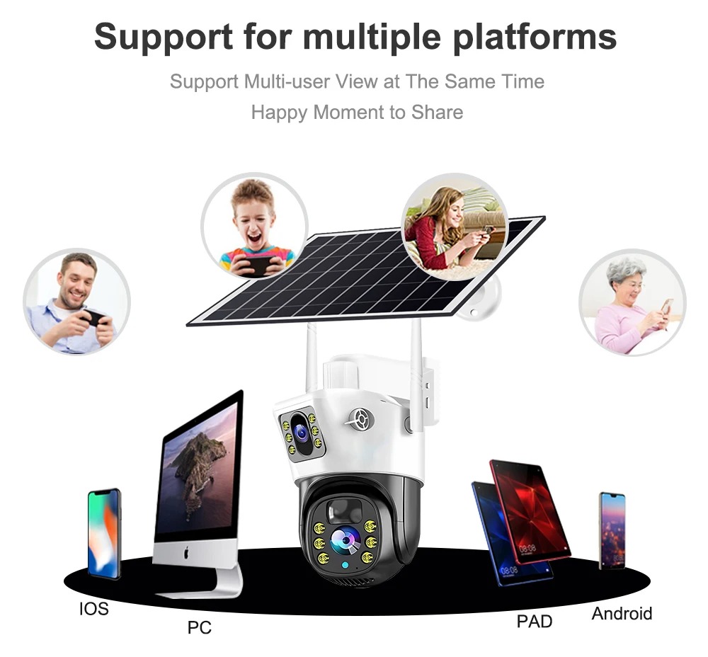 4G / WiFi Solar Camera Dual Le - Ip Camera Outdoor 4K 评论和价格