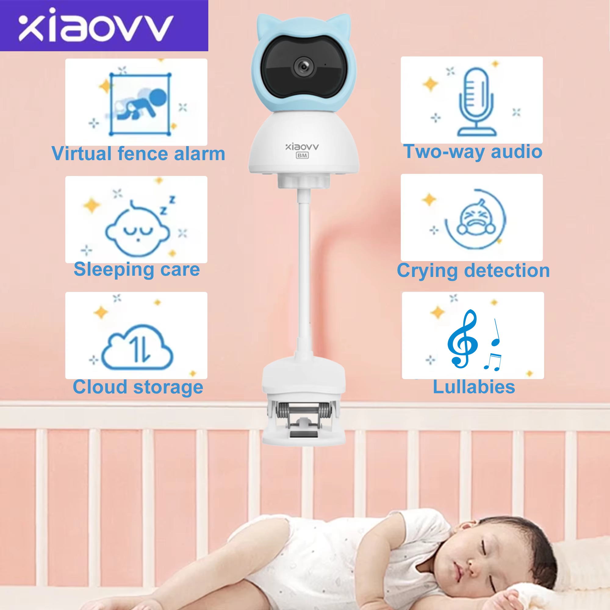 4MP WiFi xiaovv indoor Baby Mo - Home Security Premium 评论和价格