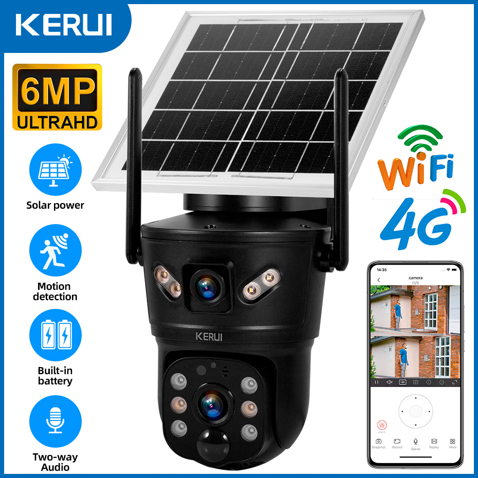 KERUI Outdoor 6MP Solar Camera - Home Security Home Assistant 评论和价格